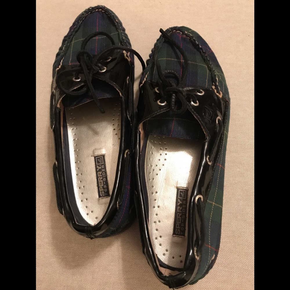 Sperry Top Sider Plaid Boat Shoes Loafers 10 M